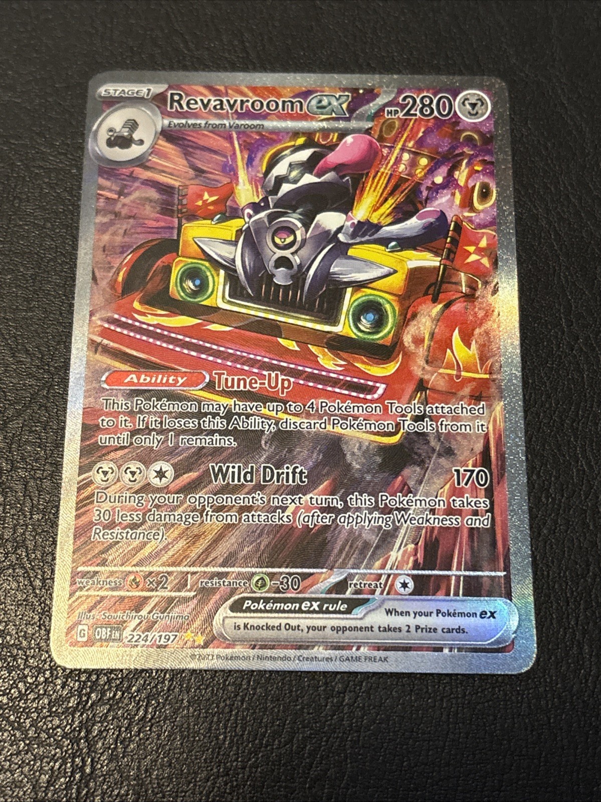 Revavroom EX 224/197 SV03 Obsidian Flames Holo Card Sir NM Condition