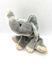 Commonwealth Gray Elephant Plush   Bean Bag Feet   Super Soft Fur