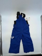 Roxy Girls Snow Bib Pants 2 Blue DryFlight 18K Waterproof Insulated