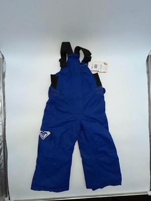 Roxy Girls Snow Bib Pants 2 Blue DryFlight 18K Waterproof Insulated