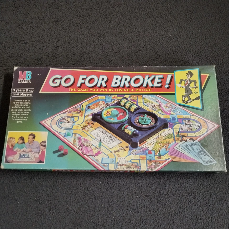 MB Games Board Game Go for Broke 1993 Edition Money Family Complete Box Vintage - Image 4 of 4