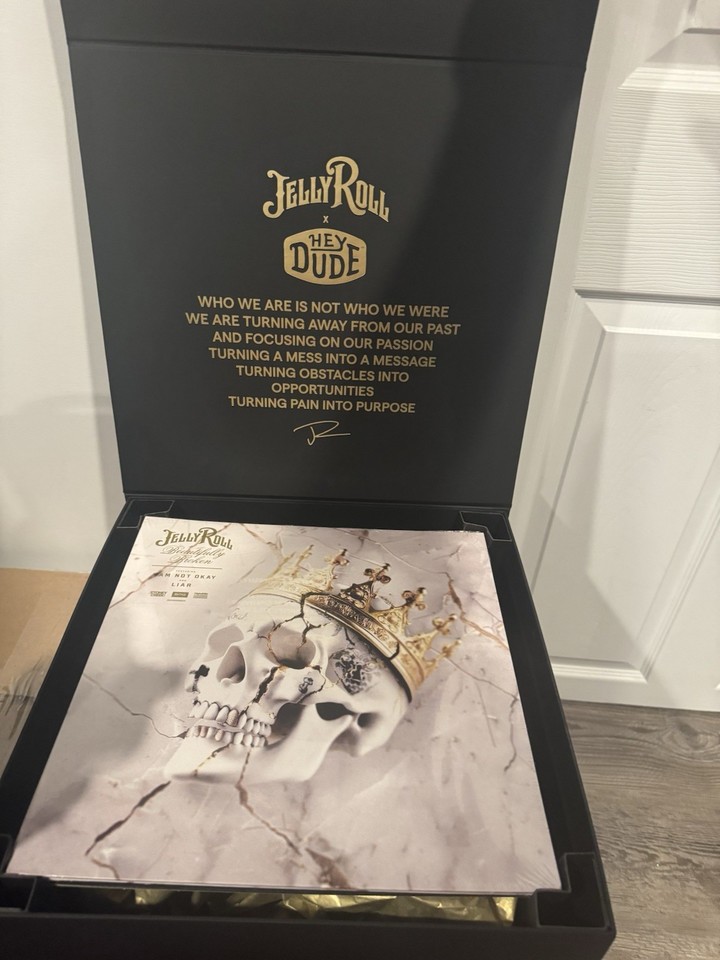 Hey Dude X Jelly Roll Wally Taglia 13 Uomo - Scarpe Casual Nere Nuove In Scatola