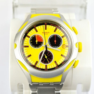 SWATCH IRONY CHRONO 2015 YYS4002AG Lemon Squash Armband uhr Neu - Bild 1 von 2