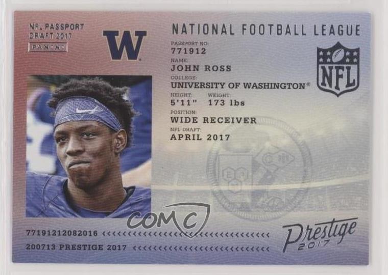 2017 Panini Prestige NFL Passport John Ross #17 Rookie RC 0b7