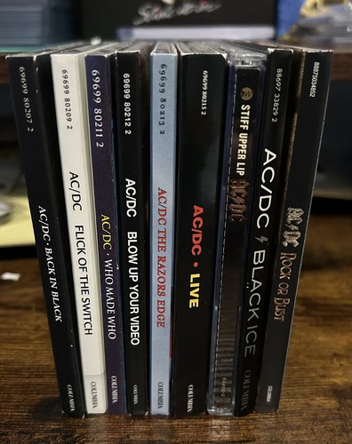 Block Of 9 AC/DC cds, Very Good Condition, Complete With Cases ...