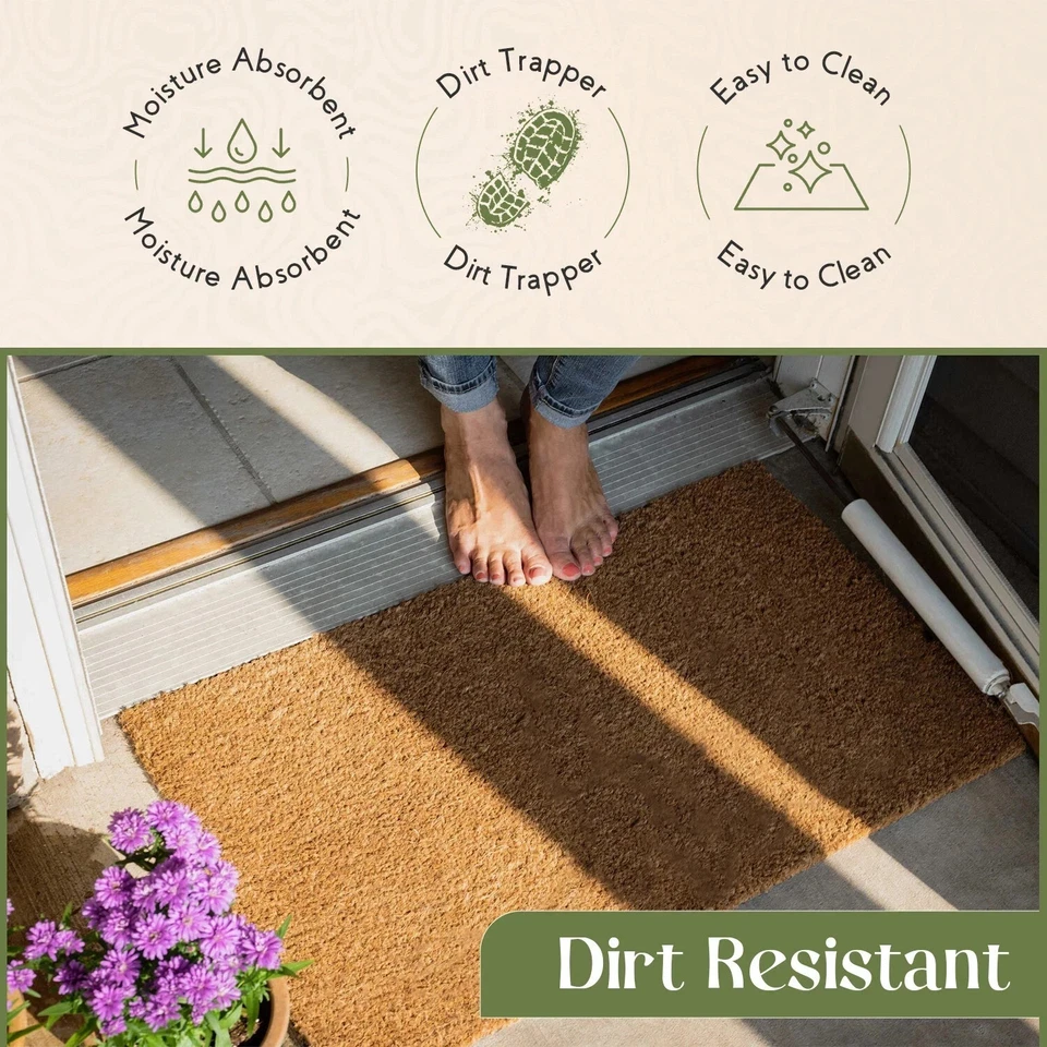 Heavy Duty Entrance Door Matting - Indoor / Outdoor Coconut Coir - Cut To Size - Image 3 of 4
