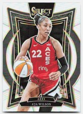 2025 Panini Select WNBA #56 A'ja Wilson Silver Prizms Las Vegas Aces
