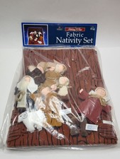 Holiday Time 9pc Fabric Nativity Set with Storage Box Christmas Holiday Season
