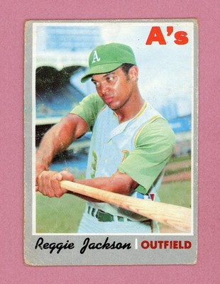 1970 Topps #140 Reggie Jackson Oakland A's Baseball Card Low Grade