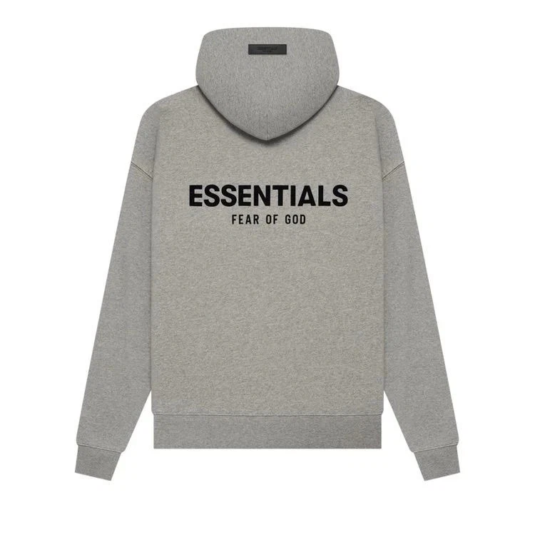 NUEVA Sudadera con Capucha Fear of God Essentials Gris Avena Oscuro Talla Pequeña Auténtica✅ Foto 3 de 4