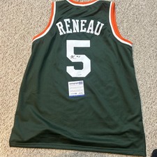 MIAMI HURRICANES- MALIK RENEAU SIGNED AUTOGRAPH JERSEY ACOA BASKETBALL STAR