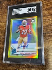 Deebo Samuel 2019 Donruss Optic Gold /10 Rookie Auto SGC 8 AUTO 10