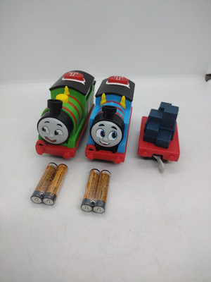 Thomas & Friends Motorized Green Percy And Thomas Battery-Powered Engine Train 