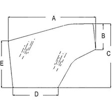 Cab Glass Door Tinted - Right Hand fits Massey Ferguson 6170 6180 8120 3907222M1