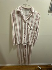 Women  s Button Up Top And Bottom Pajama Set