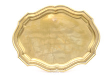 Großes Serviertablett Tablett aus Messing Deko Vintage 39,5 x 31,5 cm