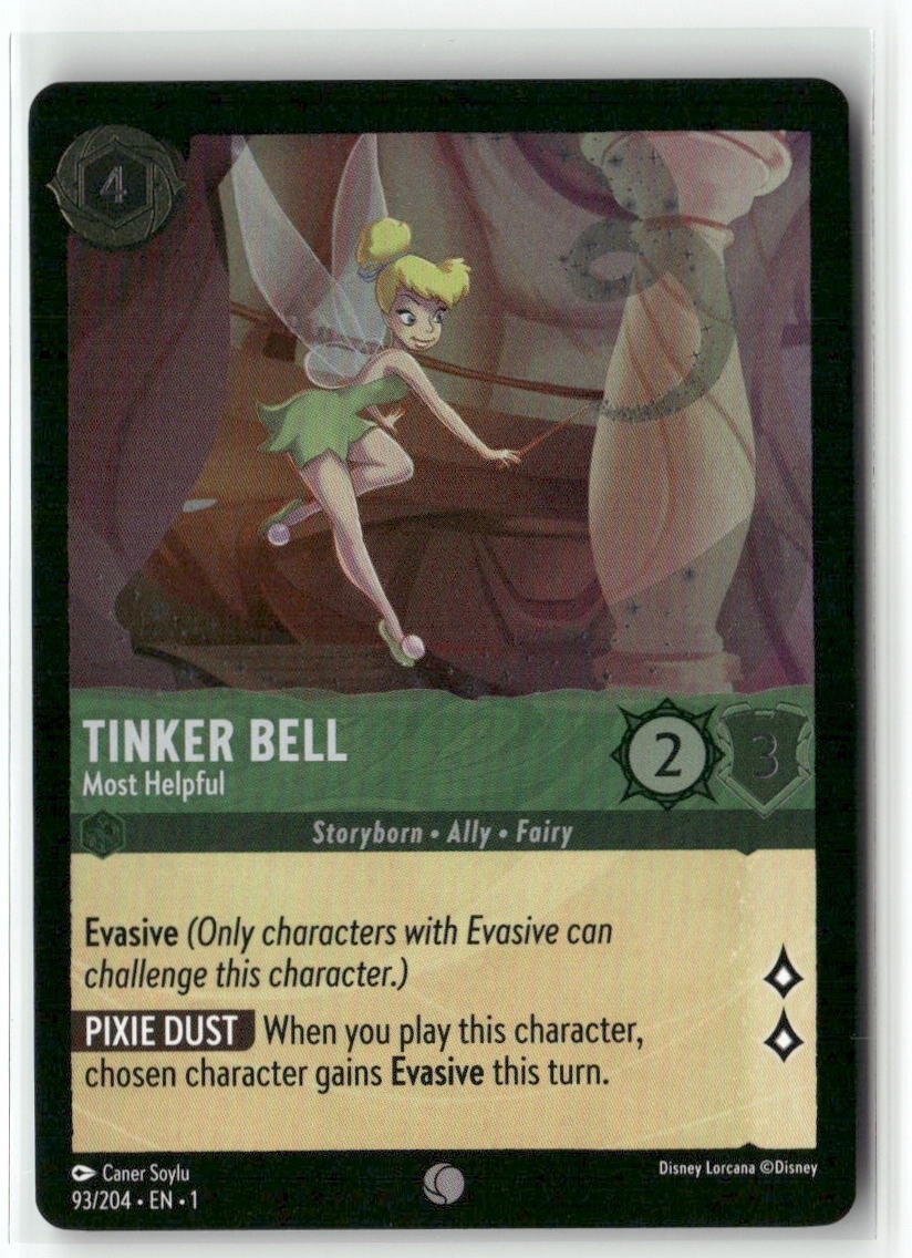 Tinker Bell 93/204 Most Helpful Foil The First Chapter Disney Lorcana TCG