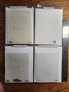 Lot 11 9 Embossing Folders By Sizzix And Others
