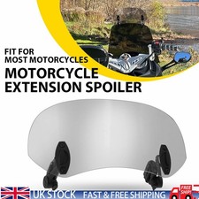 Motorcycle Bike Adjustable Windshield Windscreen Deflector Extension Spoiler NEW