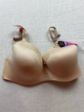 NWT Maidenform Comfort 34D Devotion Ultimate Wirefree Lift Bra 9456 Nude Tan
