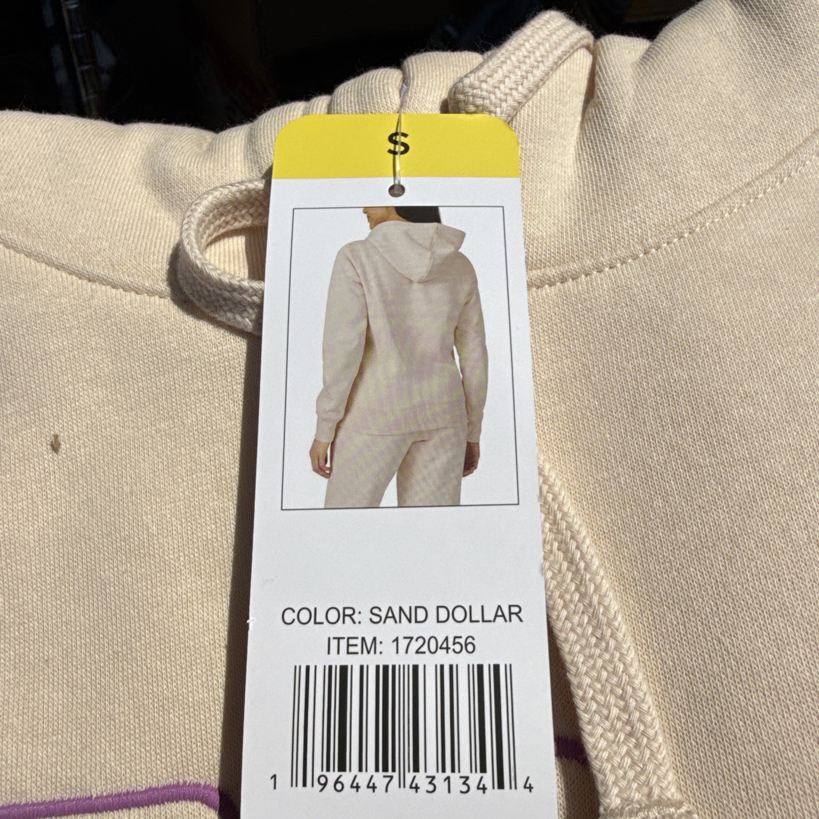 Felpa con cappuccio donna Fila logo coulisse costine cintura polsini colletto sabbia taglia S