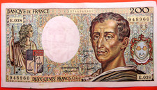 Super  Billet  200  Francs Type " MONTESQUIEU "  Année  1986