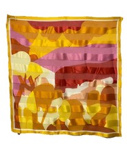 GORGEOUS UNBRANDED Multicolor abstract Silk Women  s Scarf 36  /34  GOOD CON.
