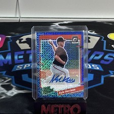 AUTO #'d/20 💥 KYLE HARRISON 2023 Panini Donruss Optic Rated Prospect Blue Mojo