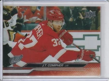 J.T. Compher 2023-24 UD Extended Series Clear Cut SP 554 Red Wings