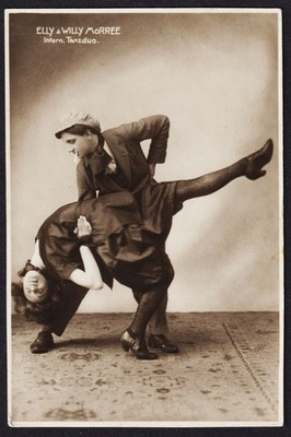 Elly & Willy Morree Tanzduo Tänzer dancers Tanz Photo Foto AK postcard 1920