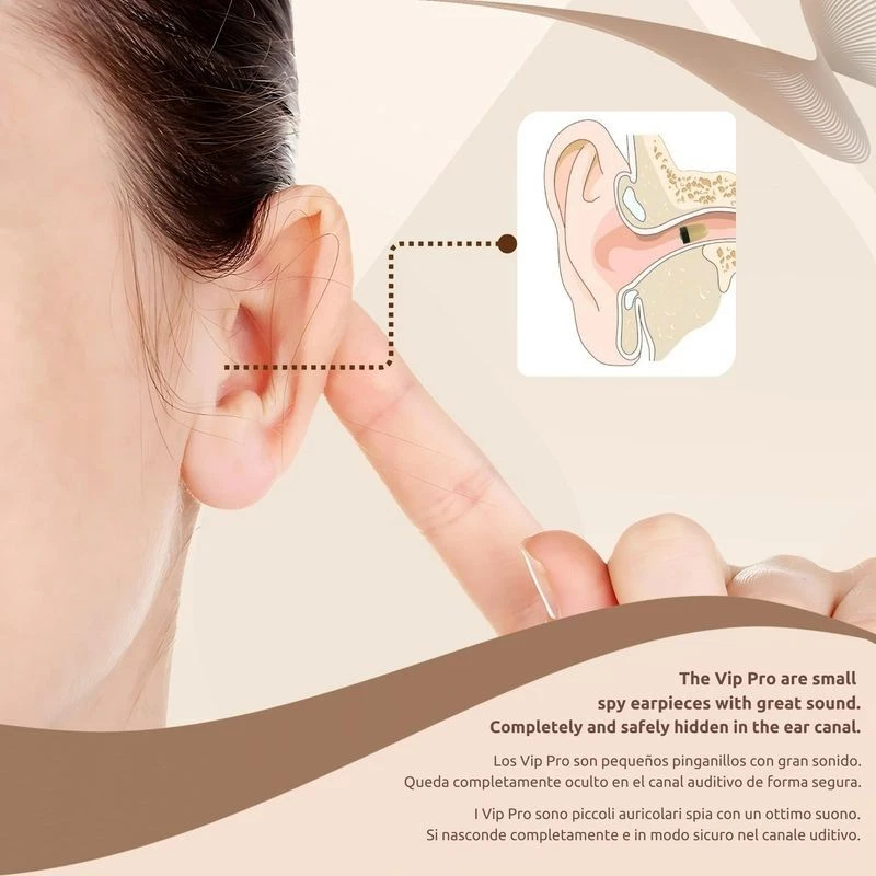 NEW Spy Earpiece Wireless Earphones Invisible Hidden Mini Headset Exam for Phone - Image 3 of 4