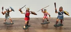 Lot of 4 Vintage Marx Toys Warriors of the World Viking Painted Figures 60s
