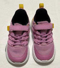LEGO adidas Unisex Kids US 7 Pink/Yellow Hook & Loop Mesh Breathable Sneakers