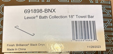 Brizo 691898-BNX Levior 18" Towel Bar - Brilliance Black Onyx