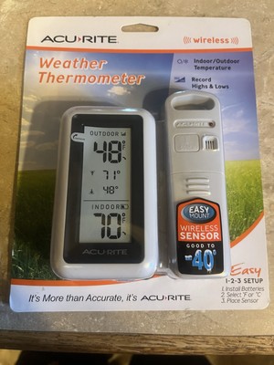 Acu Rite Weather Thermometer wireless acurite indoor/outdoor