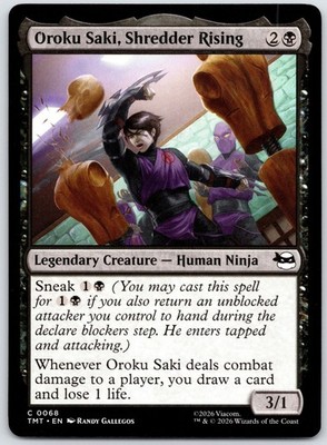 Oroku Saki, Shredder Rising 0068 Teenage Mutant Ninja Turtles MTG NM