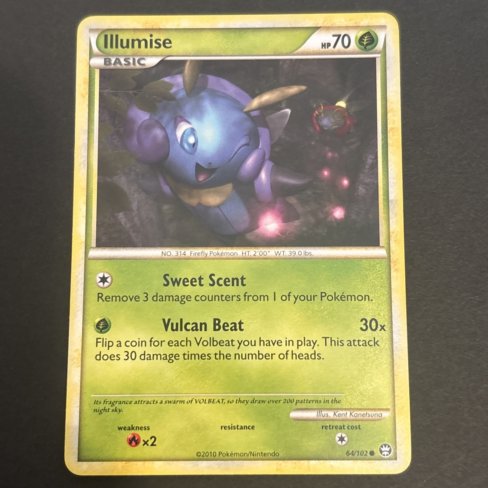 Illumise 64/102 Regular HGSS Triumphant Pokemon TCG LP 2010