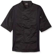 Chef Code Men's Chef Coat with Side Vents X-Small Charcoal