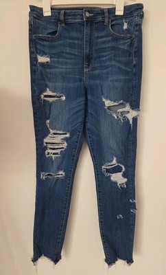 American Eagle Jeans Womens 14 Highest-Rise Jegging Distressed Destroyed