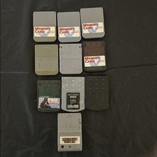 Set of 10 Sony Playstation 3rd Memory Cards Bundle good shape  