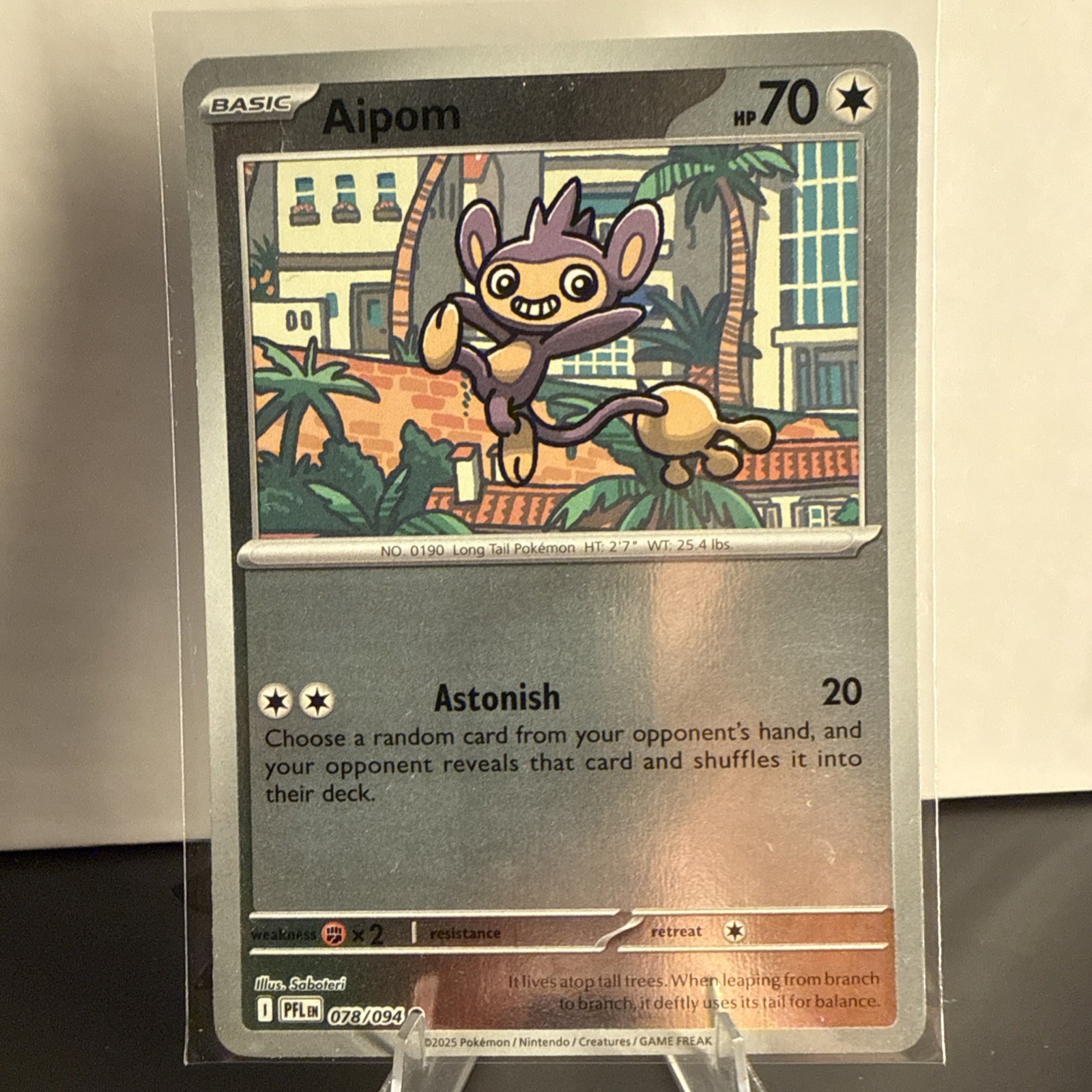 Aipom 078/094 Reverse Holo Phantasmal Flames Pokemon TCG