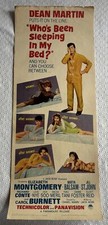 1963 insert movie poster WHO'S BEEN SLEEPING IN MY BED~Dean Martin,Carol Burnett