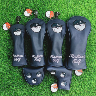 Golf Club Cover Driver Fairway Wood Hybrid Ut Putter Mallet Headcover Dark Blue