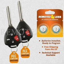 2 For 2006 - 2011 Toyota Camry Corolla Remote Head Key 4B Trunk - HYQ12BBY 4D 67