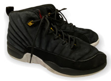 Nike Air Jordan 12 Retro Reverse Taxi Black Kids 151186-017 Sneakers Sz 3Y