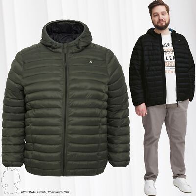 Herren BLEND Plus Size Übergangs Stepp Jacke Kapuze Blouson Curve BHROMSEY NEU