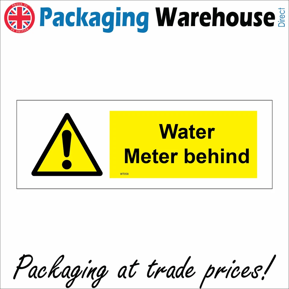 PWDIRECT WT058 WATER METER BEHIND SIGN MEASURE DISPLACEMENT FACTORY INDUSTRY CONSTRUCTION