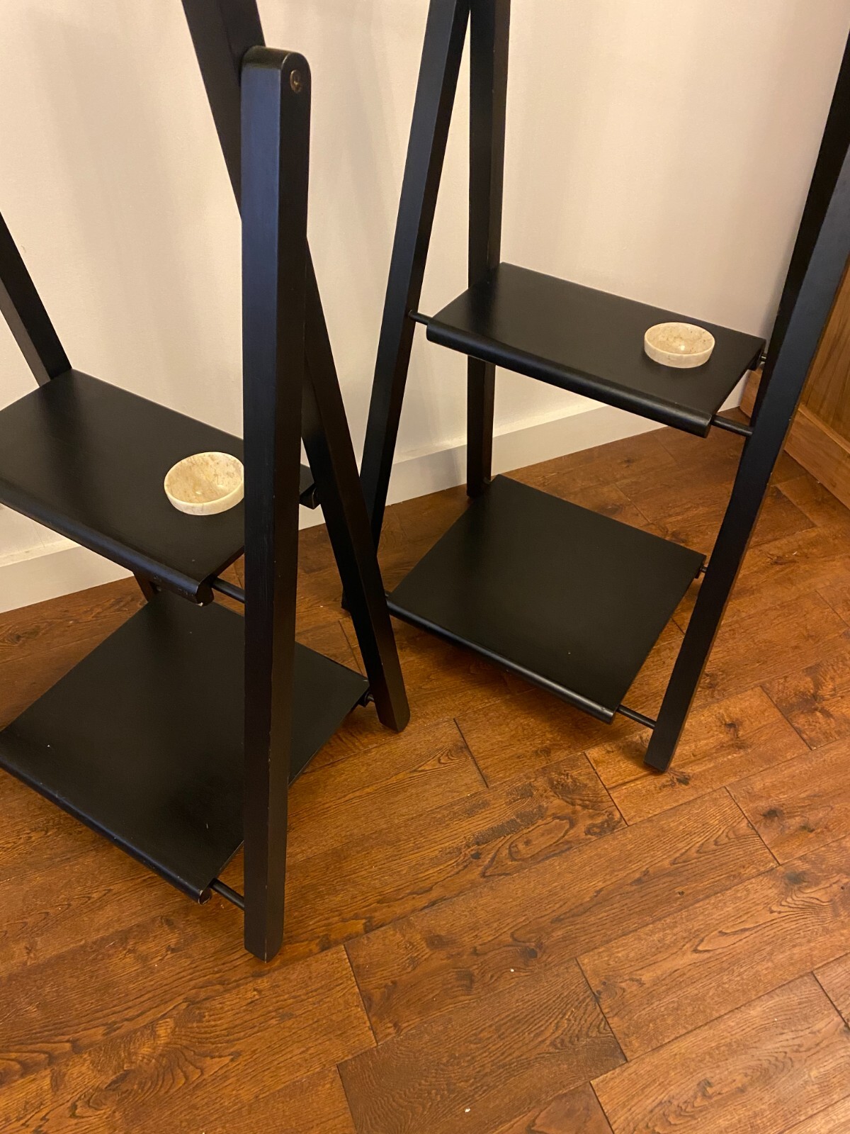 Pair of Folding Black 2Shelf Terence Conran Designed Valet Stands eBay