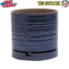 8 Inch Round Ceramic Planter Weather-Resistant Indoor Outdoor Pot W/ Saucer New
