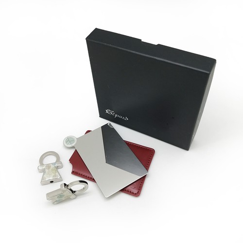MIROIR INOX AVEC JEUX PORTE CLÉS - Photo 7/8